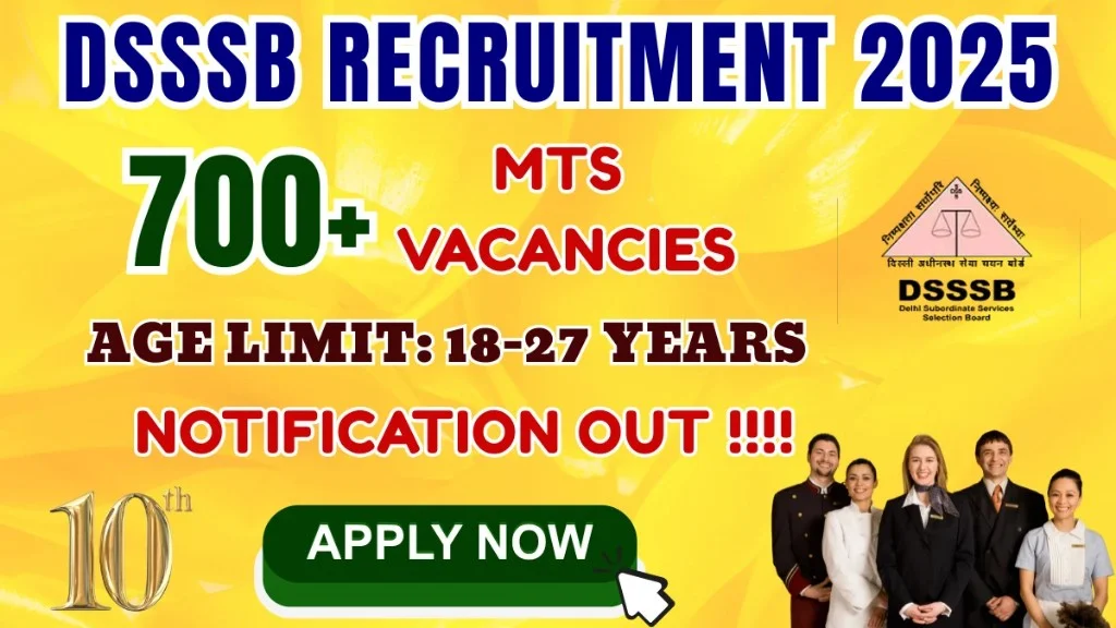 DSSSB MTS Recruitment 2025
